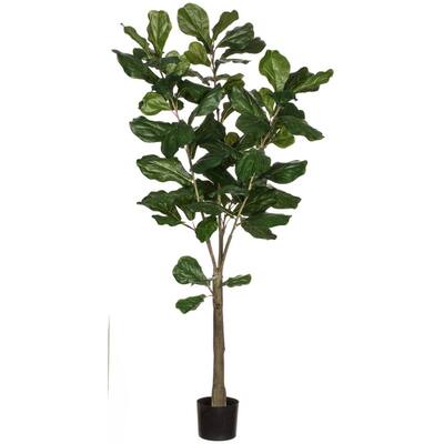 Sullivans Artificial Fiddle Leaf Tree 5'H Green - 27"L x 27"W x 5'H