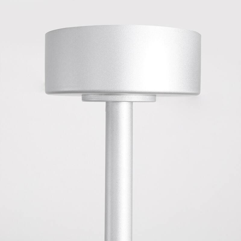 Ceiling Fan Industrial 84" Modern Silver 7-Blade LED Light