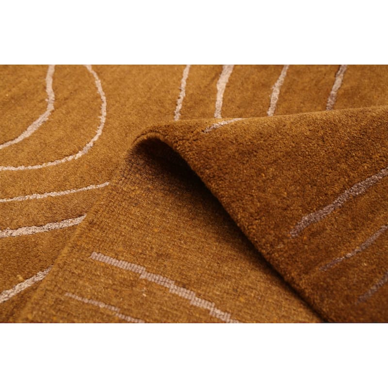 ECARPETGALLERY Hand-knotted Opulence Light Brown Silk, Wool Rug - 8'1 x 10'1