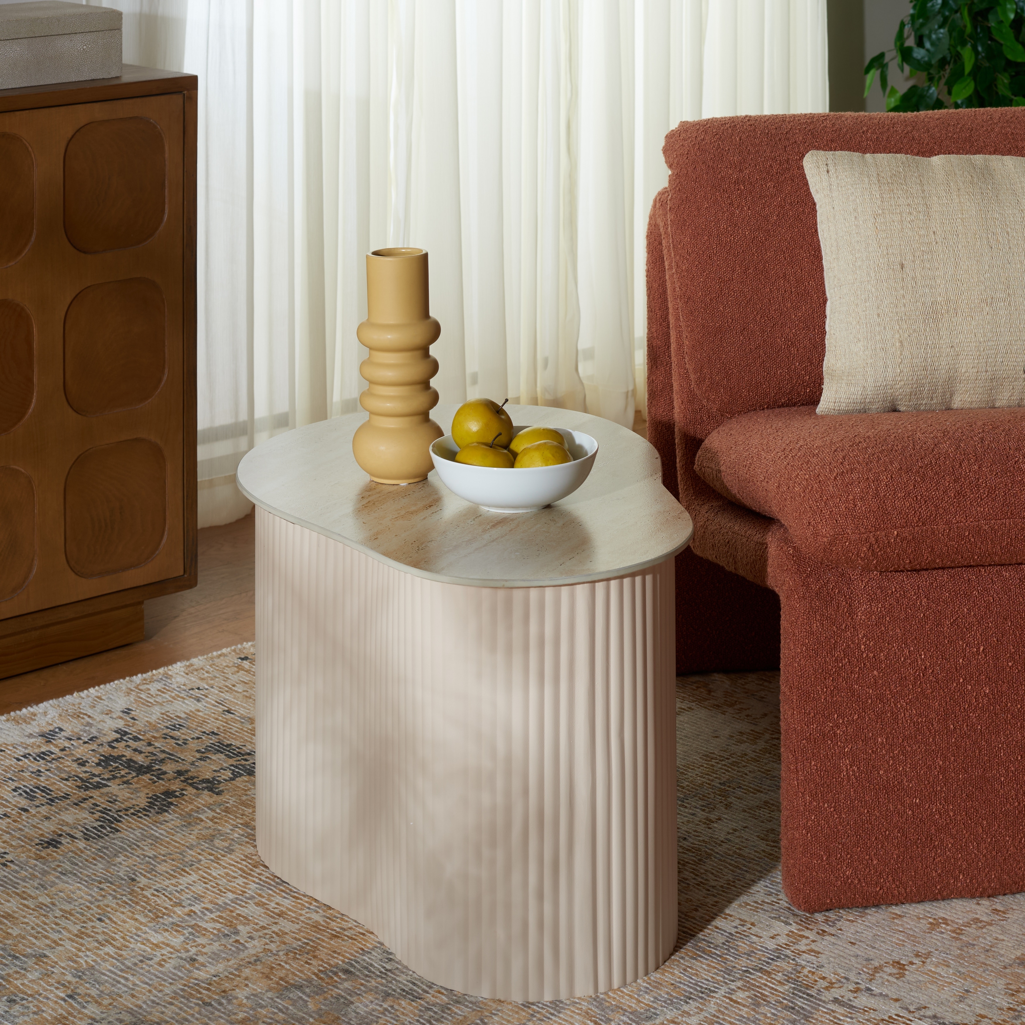 SAFAVIEH Home Mtp Large Ceramic Side Table, Fully Assembled - 28"W x 18"D x 17"H