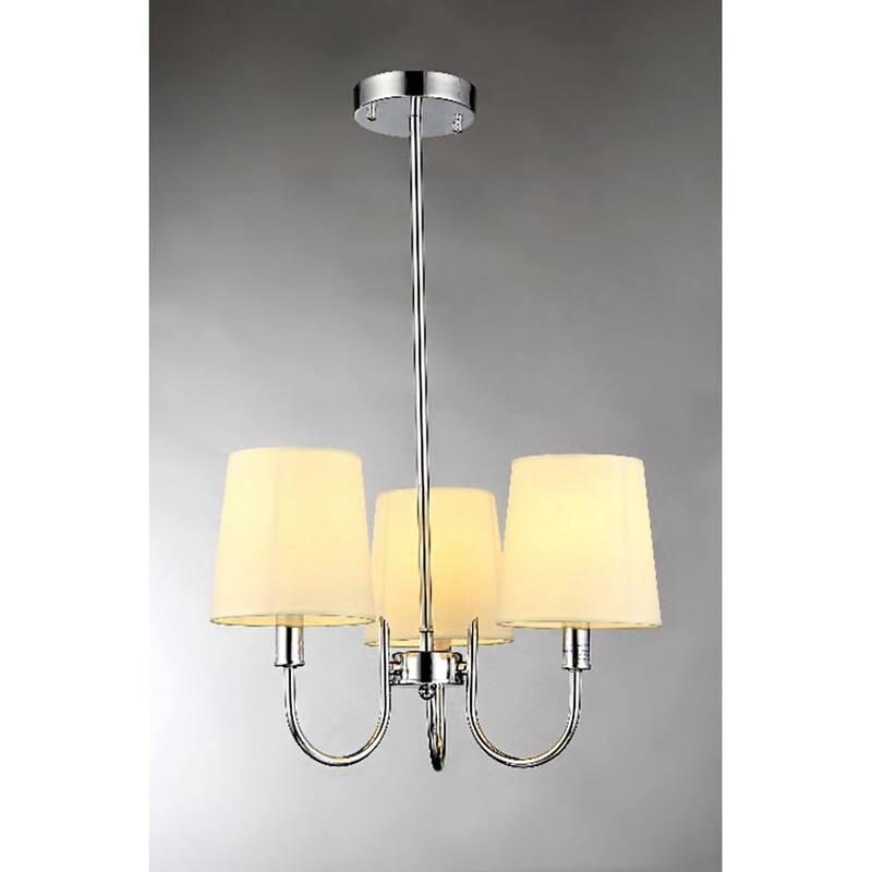 Aspen 3-light Off-white 18-inch Fabric Chandelier