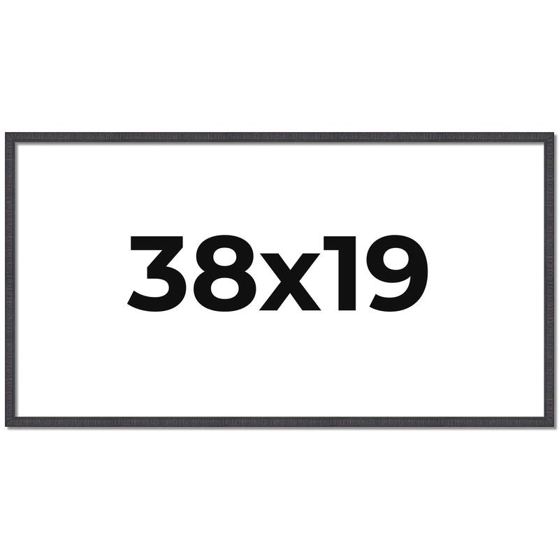 38x19 Frame Brown Solid Wood Picture Frame - Complete Modern Photo