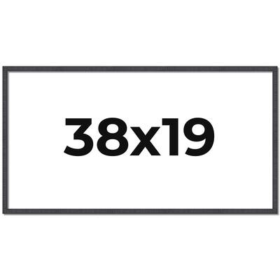 38x19 Frame Brown Solid Wood Picture Frame - Complete Modern Photo