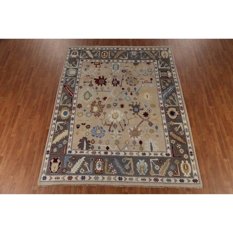 Oushak Indian Area Rug Handmade Wool Carpet - 8'0" x 10'0"