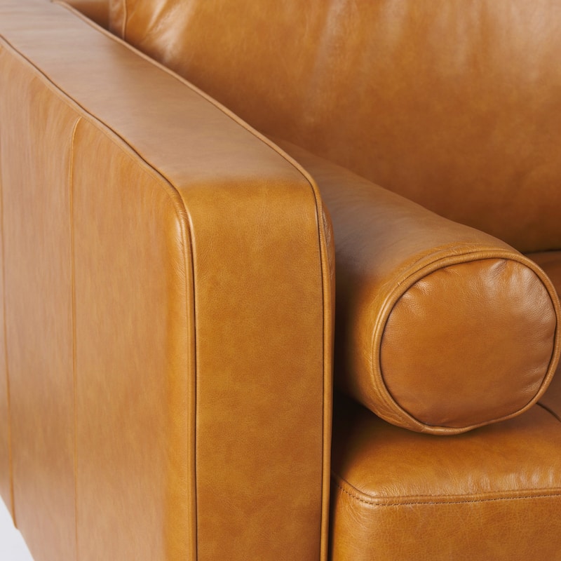 Svend Tan Leather Sofa