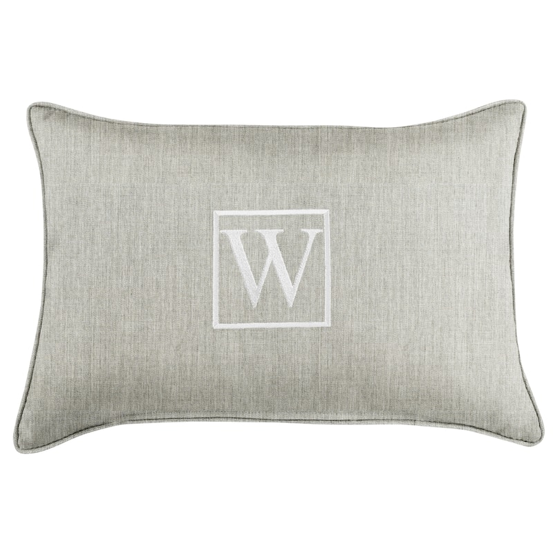 Sunbrella Canvas Monogram Indoor/Outdoor 13x20 Corded Pillow (Single)