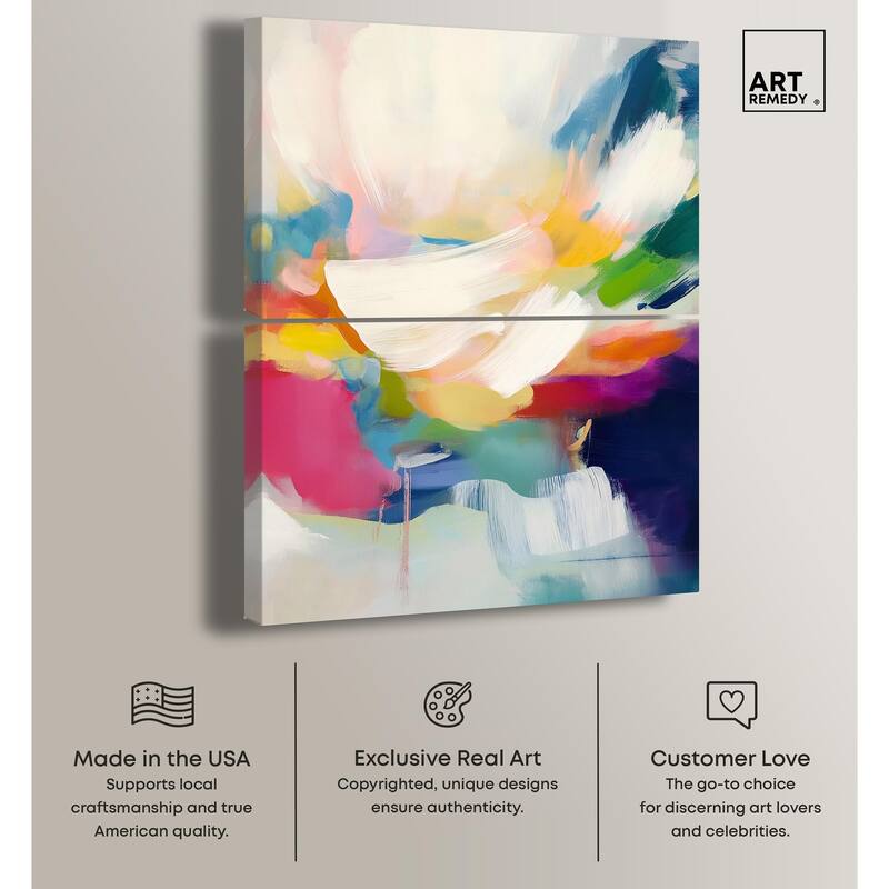 Riot of Color I Canvas Set of 2 by Art Remedy, Gallery Wrapped