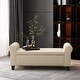 preview thumbnail 1 of 36, Hayes Upholstered Storage Ottoman Bench by Christopher Knight Home Beige+Dark Brown