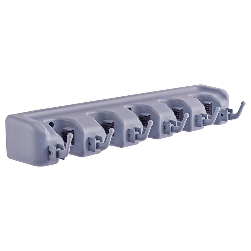 Sorbus Wall-Mounted Garage & Garden Tool Organizer 16" Wide Plastic Holder for Brooms, Tools, Essentials (1 Pack and 2 Pack) - 1 Pack
