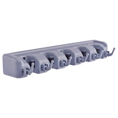 Sorbus Wall-Mounted Garage & Garden Tool Organizer 16" Wide Plastic Holder for Brooms, Tools, Essentials (1 Pack and 2 Pack)