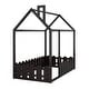 preview thumbnail 23 of 39, Twin House Bed with Roof & Fence - Playhouse Design for Kids