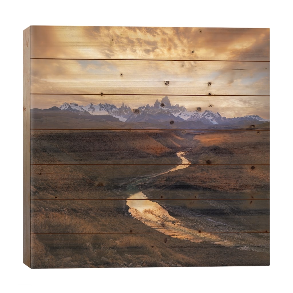 View From The Gorge Print On Wood by Yan Zhang - Multi-Color