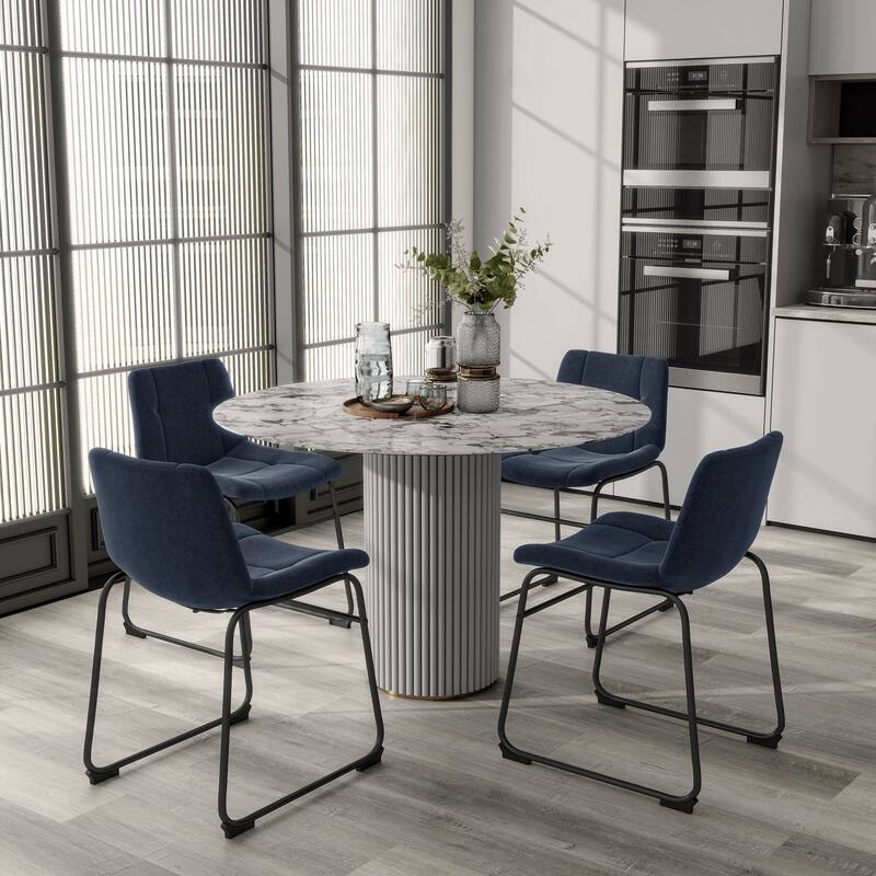 Furniture of America Eamon Modern Chenille Padded Dining Chairs (Set of 2)