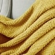 preview thumbnail 2 of 1, 60" x 80" Textured Knit Throw Blanket Tassel Soft Cozy Lemon Curry