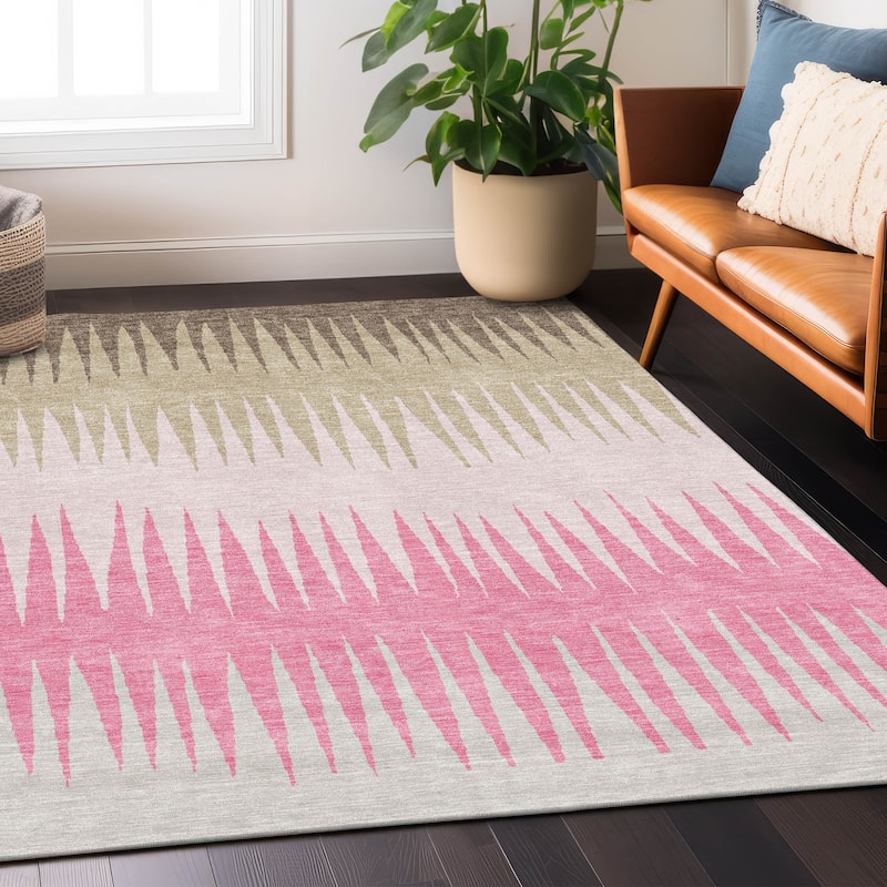 Machine Washable Indoor/ Outdoor Chantille Ombre Contemporary Rug