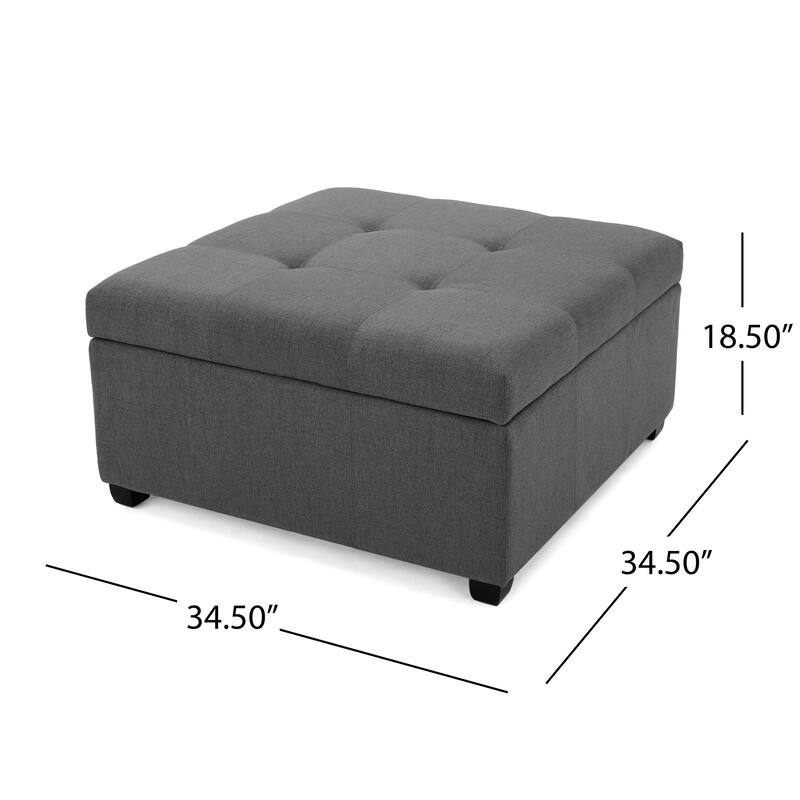 Carlsbad Tufted Square Storage Ottoman by Christopher Knight Home