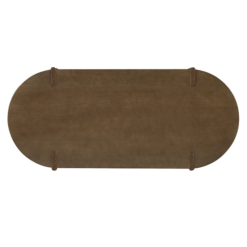 Christopher Knight Home - Mid Century Modern 71" Large Oval Wood Dining Table for 4-6 People - 70.87"L