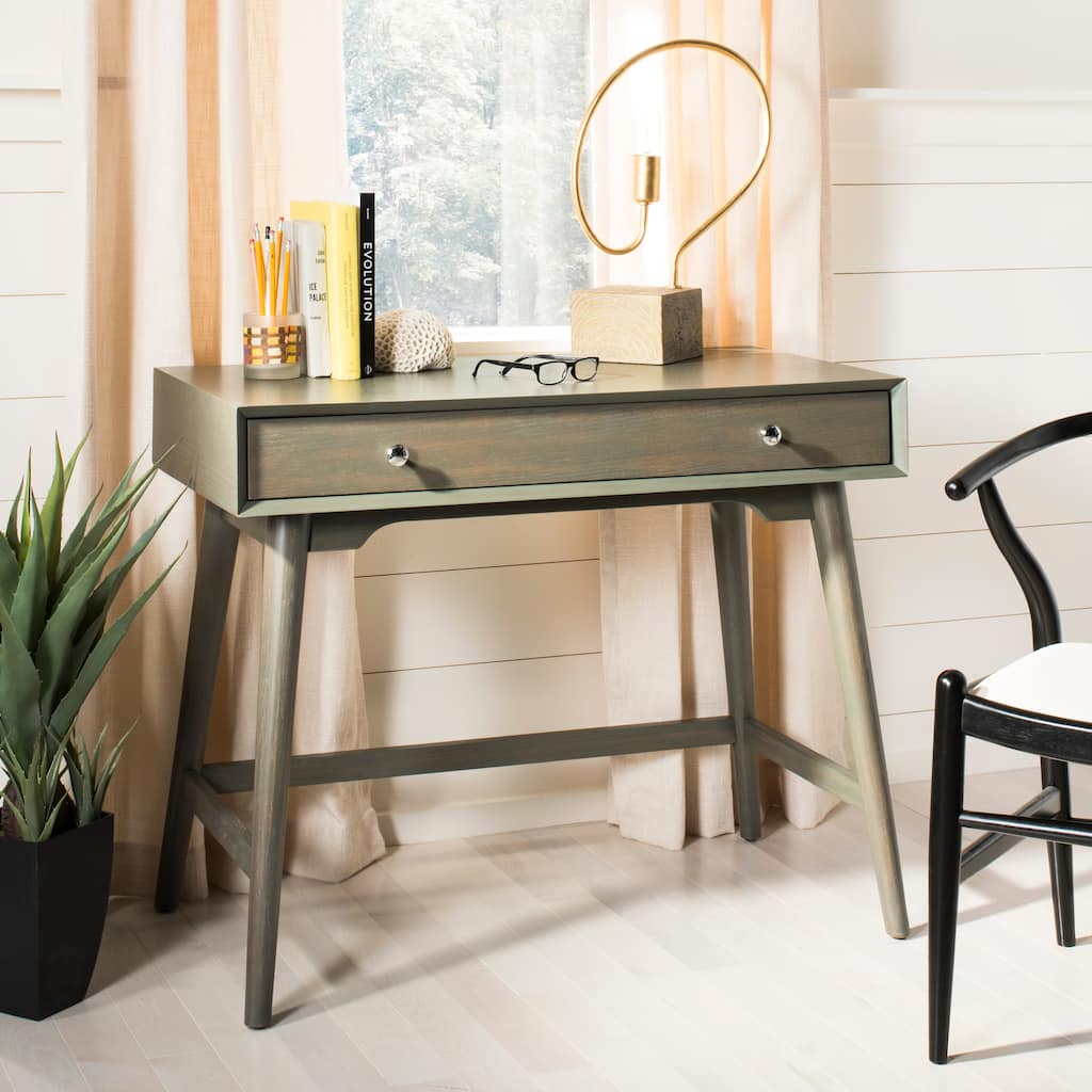 SAFAVIEH Aloma Mid-Century Grey Modern Desk