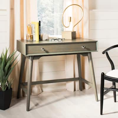 SAFAVIEH Isadora Mid-Century Grey Modern Desk