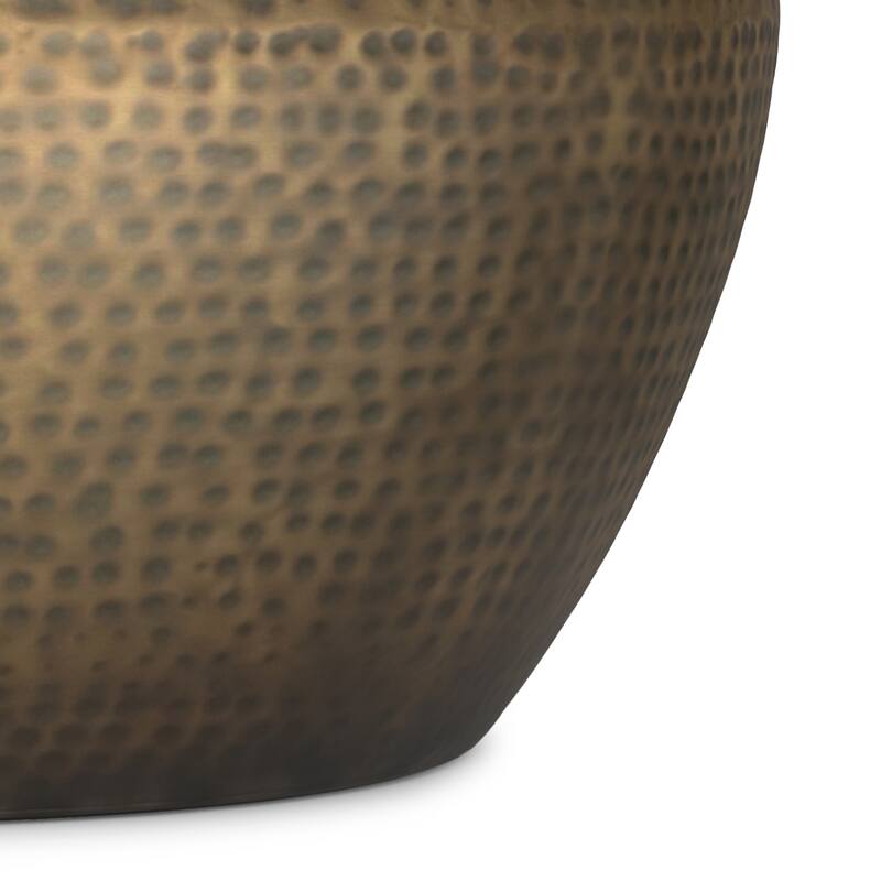 WYNDENHALL Lerner 36" Wide Modern Industrial Coffee Table in Antique Gold Iron & Assembled