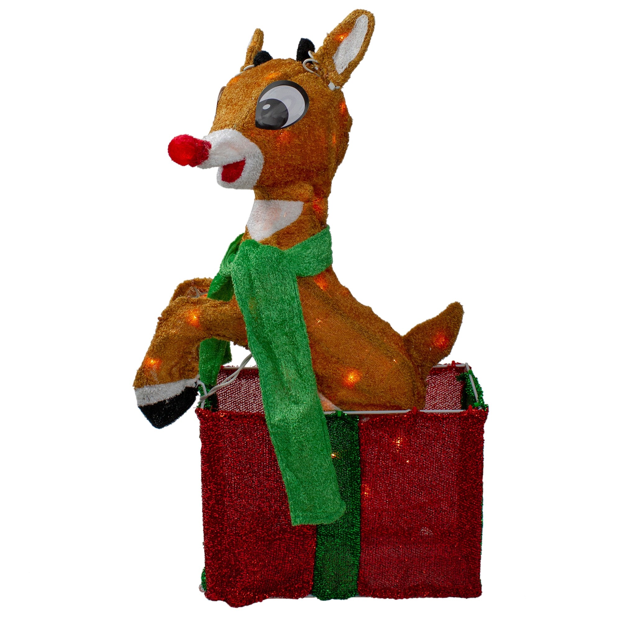 Shop 24 Pre Lit Rudolph The Red Nosed Reindeer Gift Box Christmas