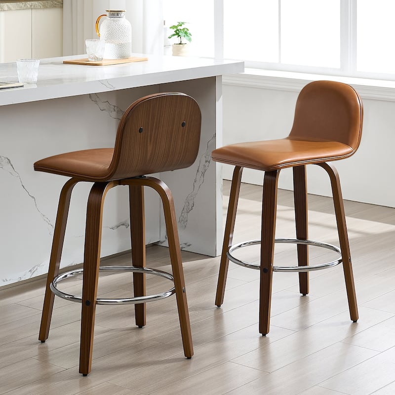 Upholstered Wood Swivel Bar Stools/ Counter Stool