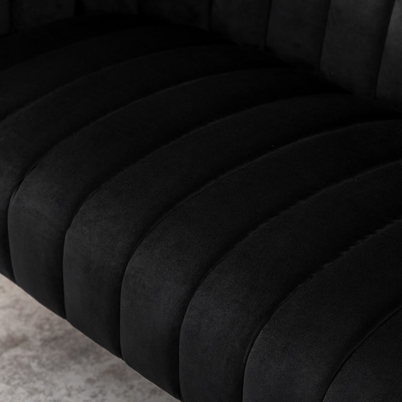 SEYNAR Velvet Upholstered Accent Chair and Loveseat Set