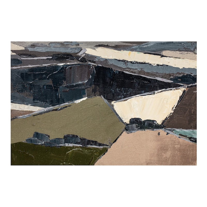 NADAAL STUDIOS Dorianth Framed Painting, Textured Acrylic on Canvas with Solid Pine Wood Frame