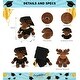 preview thumbnail 2 of 4, DolliBu Long Leg Moose Graduation Plush with Gown and Cap with Tassel - 10.5 inches