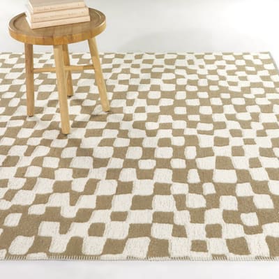 Hines Modern Checkered Indoor/Outdoor Area Rug