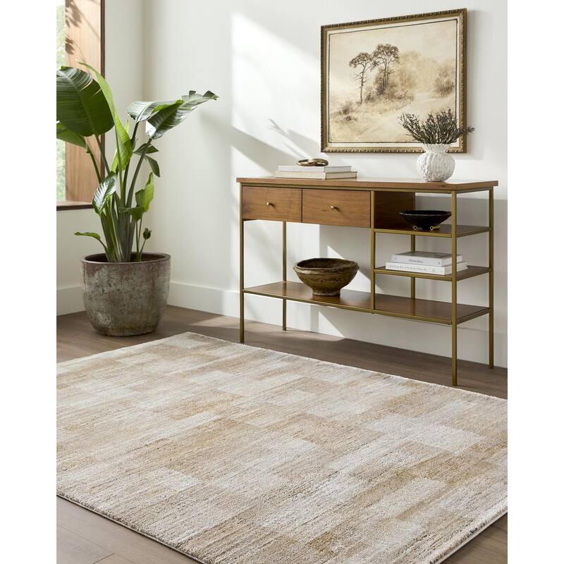 Livabliss Montana Modern & Contemporary Area Rug - Tan - 9'2" x 12'