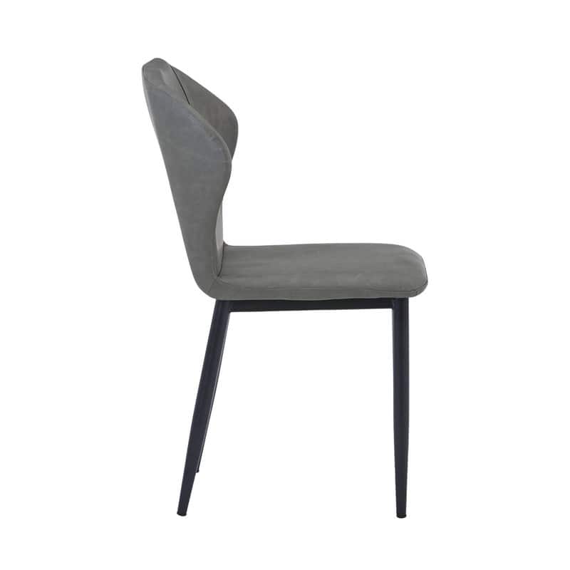 Mosaic Modern Upholstered Fabric Dining Chair with Metal Legs by LeisureMod