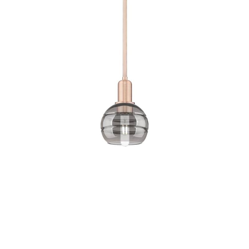 Innovations Lighting 716-1S-9-6 Rochester Pendant Rochester 6" Wide - Antique Copper / Light Smoke