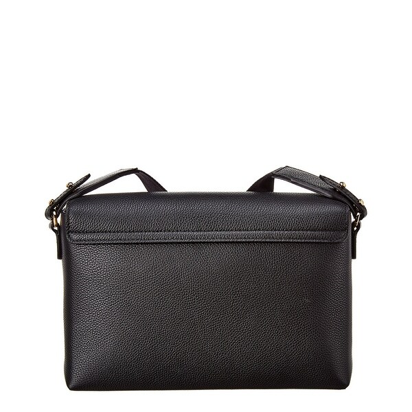 medium note check & leather crossbody bag