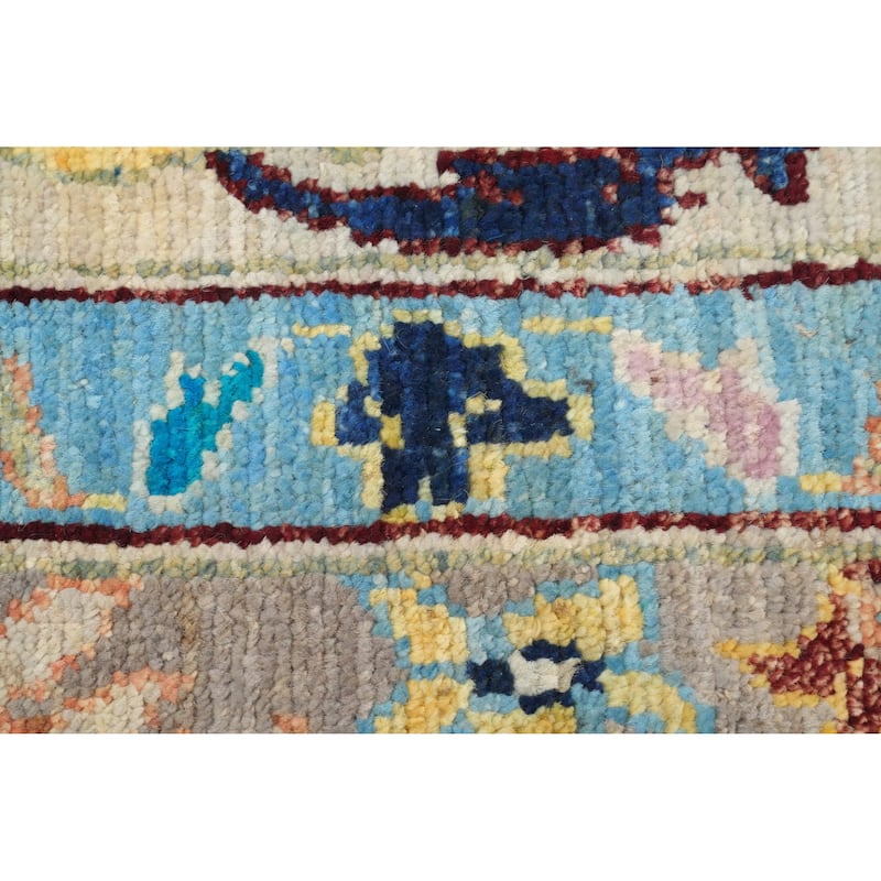 Hand Knotted Oriental 100% Wool Carpet Traditional Floral Greys & Charcoal Ziegler Area Rug - 11' 7'' X 9' 0''