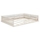 preview thumbnail 6 of 22, Full Size Montessori Floor Bed with Guardrail & Comfortable Pillow, Upholstered Platform Bed Toddler Bed without Slats for Kids