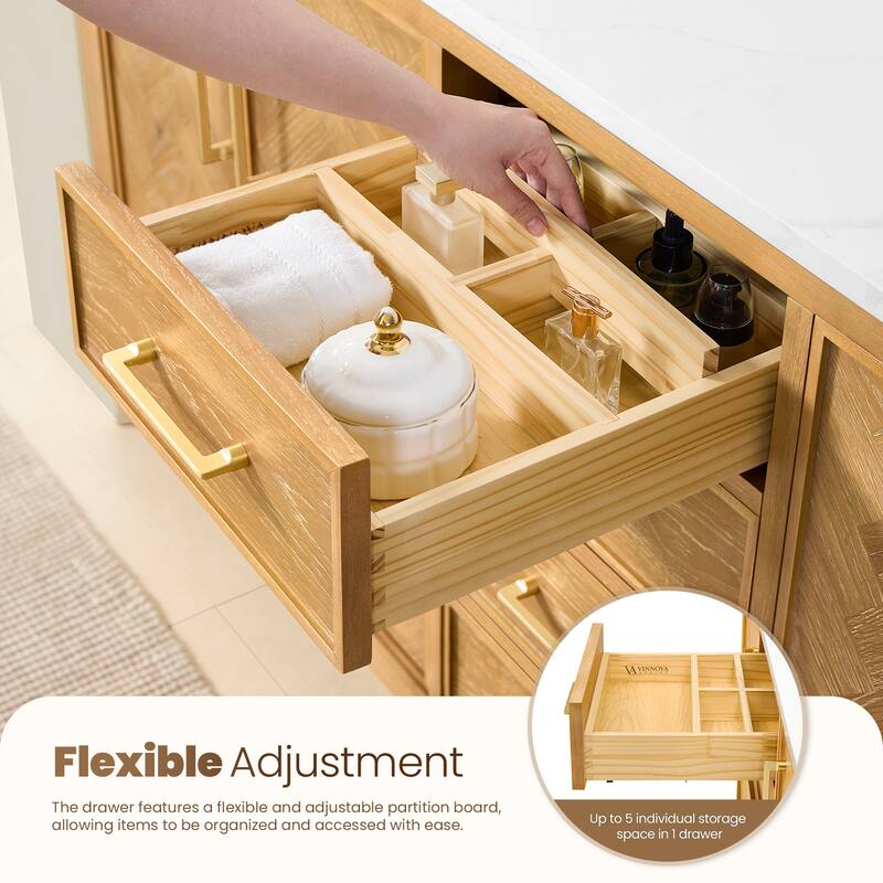 Jakarta Bath Vanity with Quartz Stone Top without Mirror