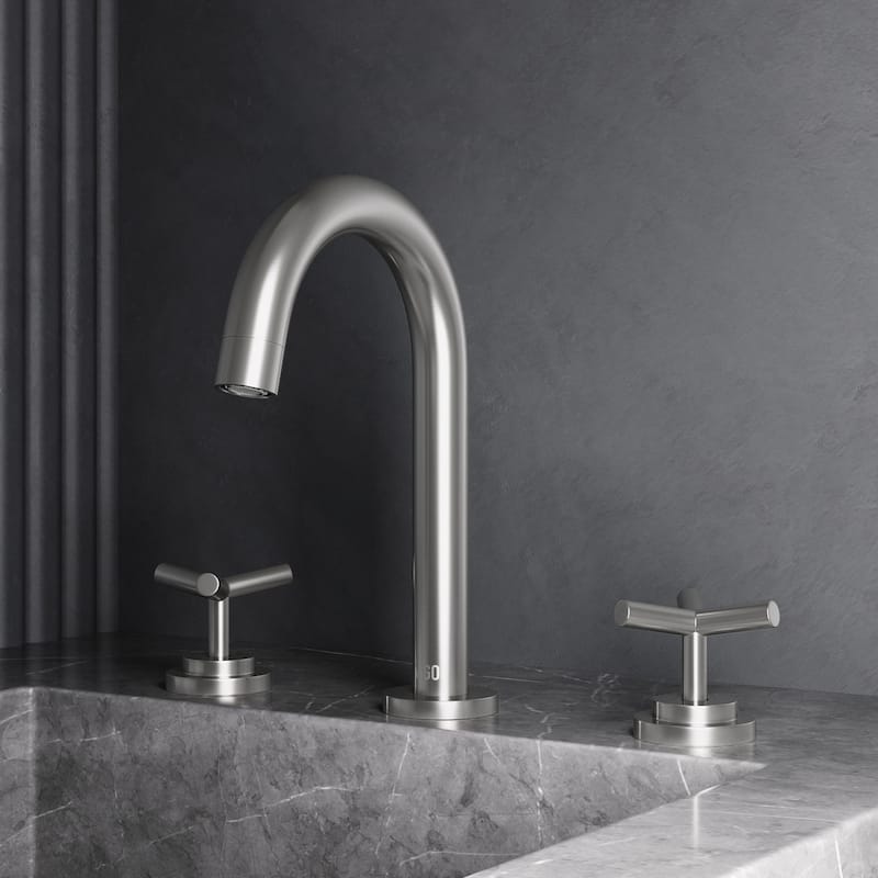 Vigo VG01308 Jewel 1.2 GPM 9" H Double Handle Widespread Bathroom