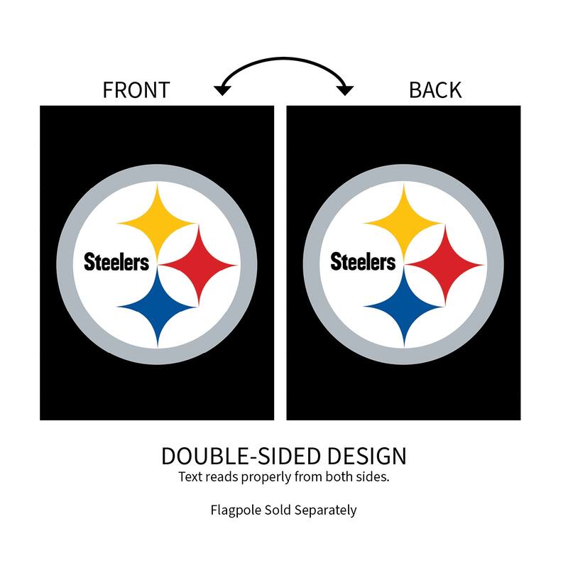 Applique Flag, Garden, Pittsburgh Steelers