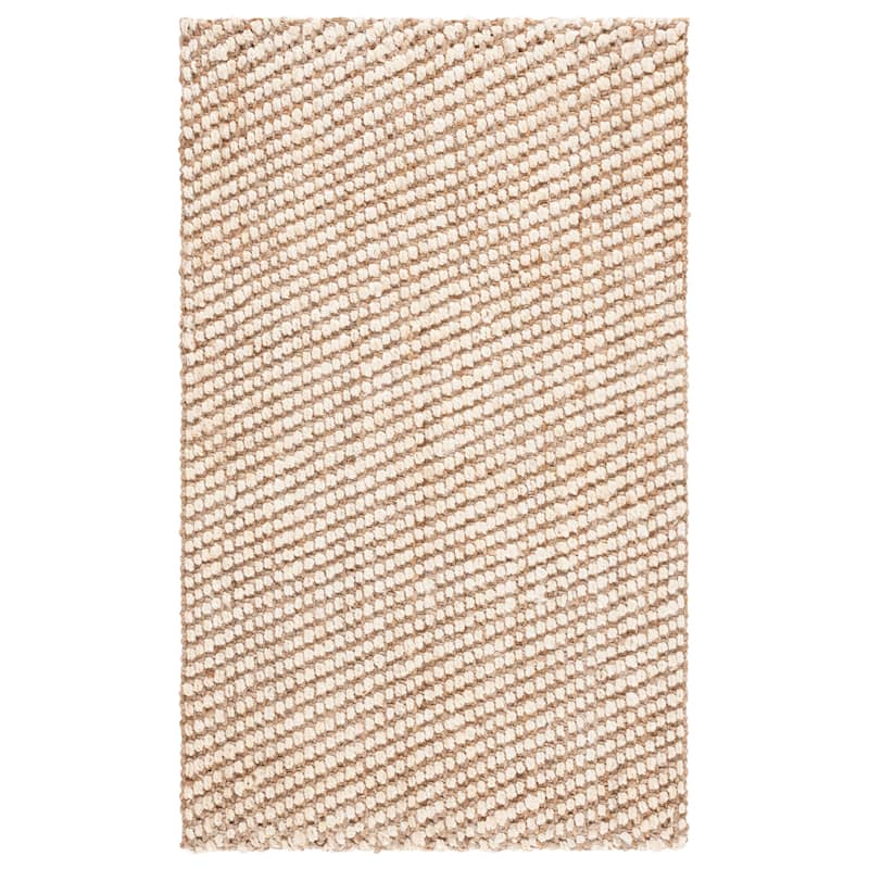 SAFAVIEH Handmade Natural Fiber Hadumod Farmhouse Jute Rug - Natural/Bleach - 3' x 5'