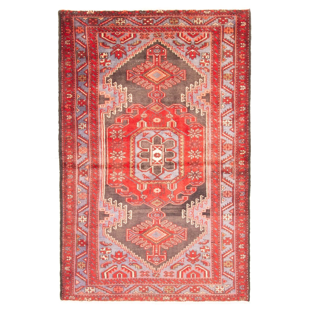 ECARPETGALLERY Hand-knotted Andelz Black Wool Rug - 4'3 x 6'8