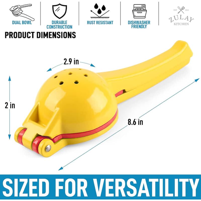 Zulay Kitchen Metal 2-In-1 Lemon Squeezer Manual