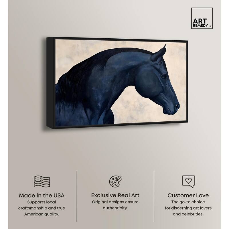 Blue Horse II Canvas by Art Remedy