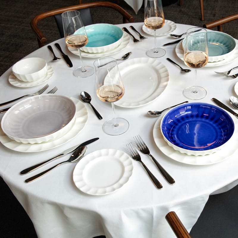 Fortessa Blyss Bone China, 9" Salad Plate, White - 9" Salad Plate