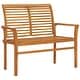 preview thumbnail 6 of 7, vidaXL Patio Bench with Cream Cushion 44.1" Solid Teak Wood - 44.1" x 21.7" x 37"