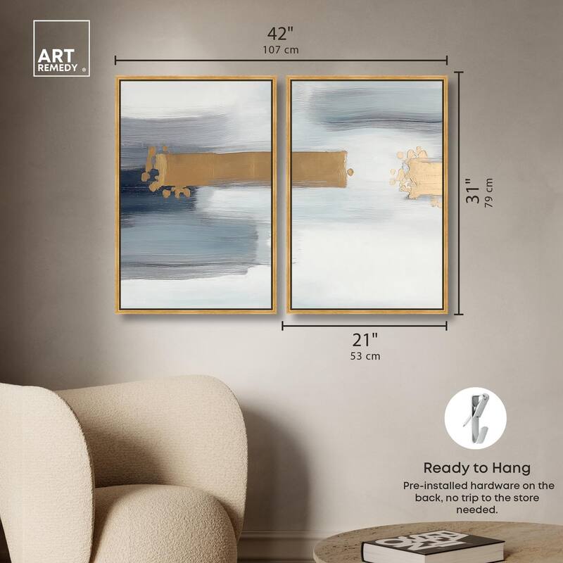 Azure Horizon III Canvas Set of 2 by Art Remedy