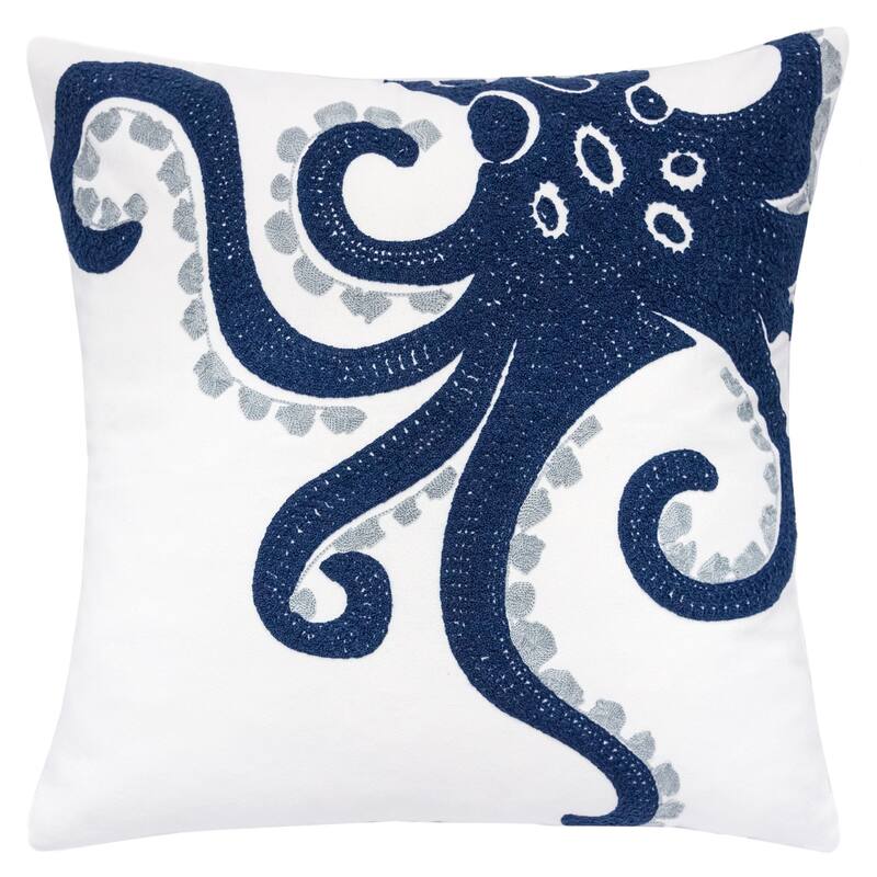 Blue Octopus Pillow