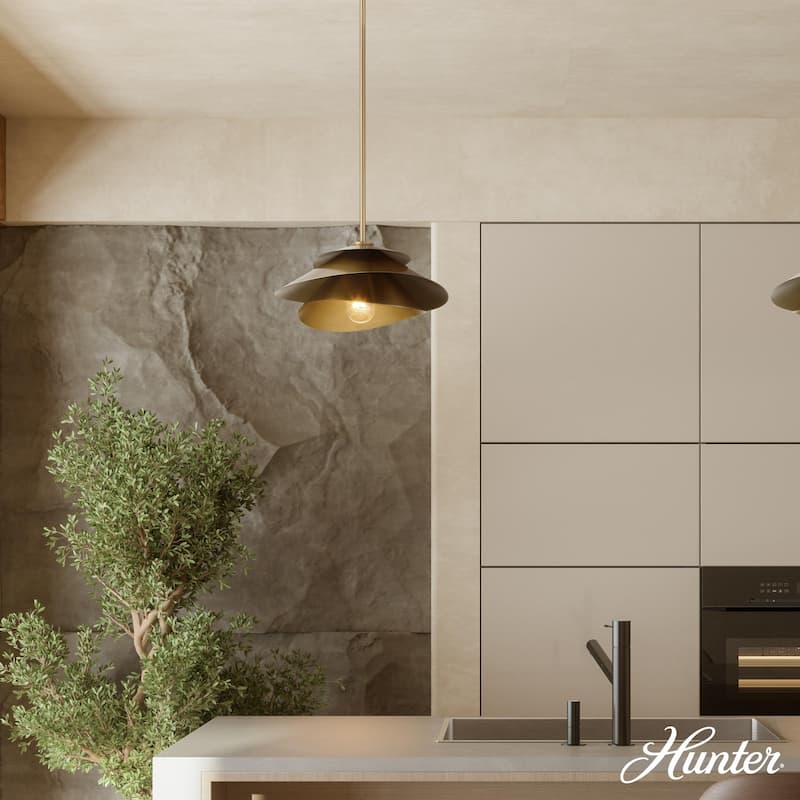 Hunter Hiro 1 Light Pendant - Kitchen, Dining Room, Entry - Contemporary, Modern - Statement Lighting!