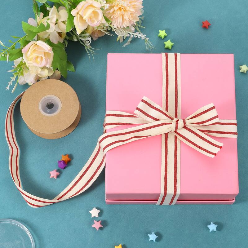 Natural Cotton Stripes Ribbon
