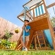 preview thumbnail 24 of 25, Teamson Kids Everett Plus Swing Set Playset with Platform, Rock Wall, and Wave Slide